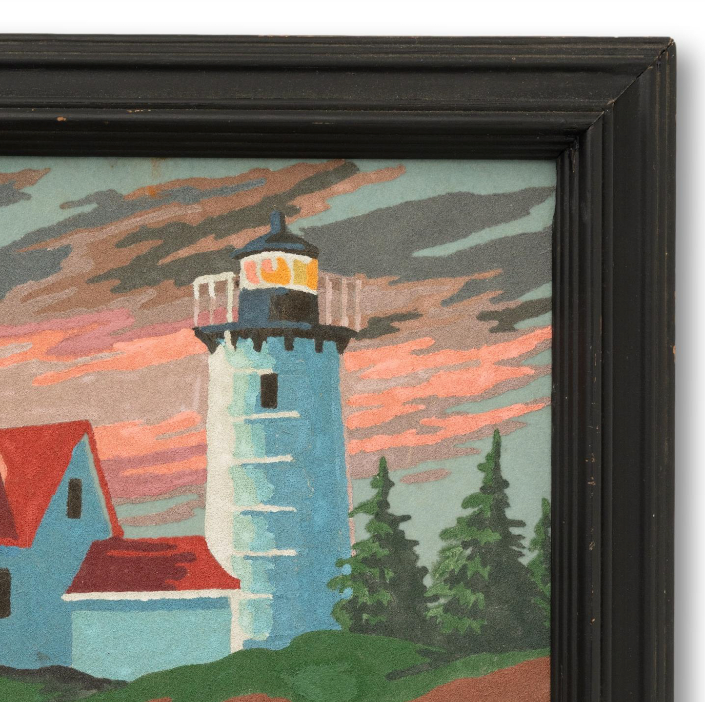 Lighthouse Painting on Velvet