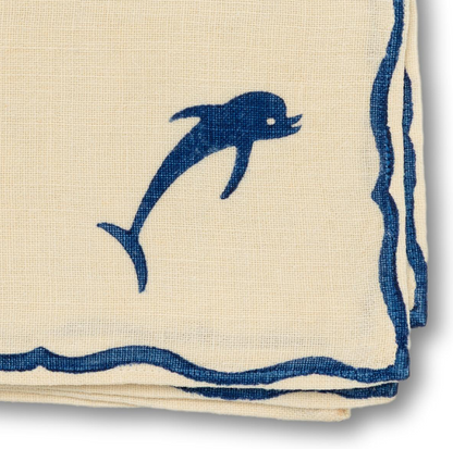 4 Blue Dolphin Napkins