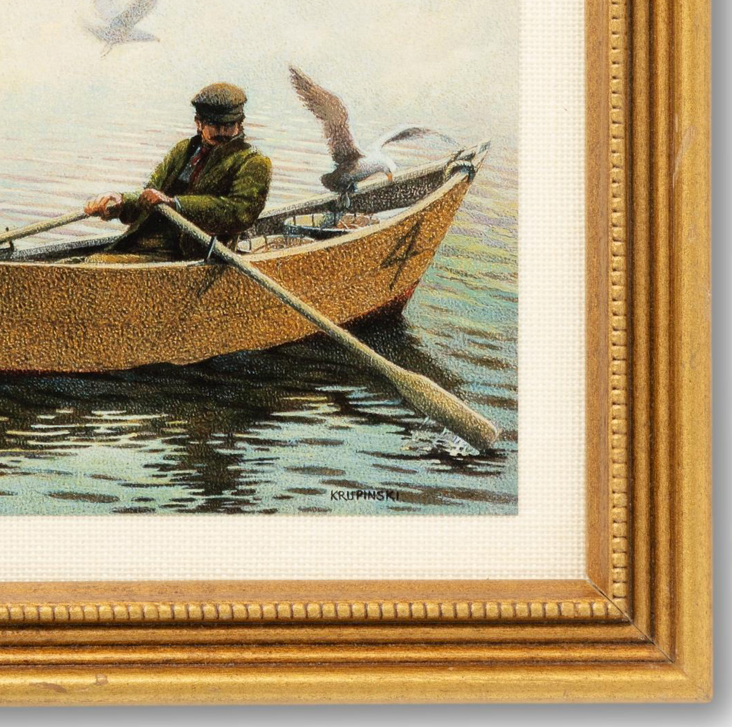 "Dinghy in a Misty Harbor"