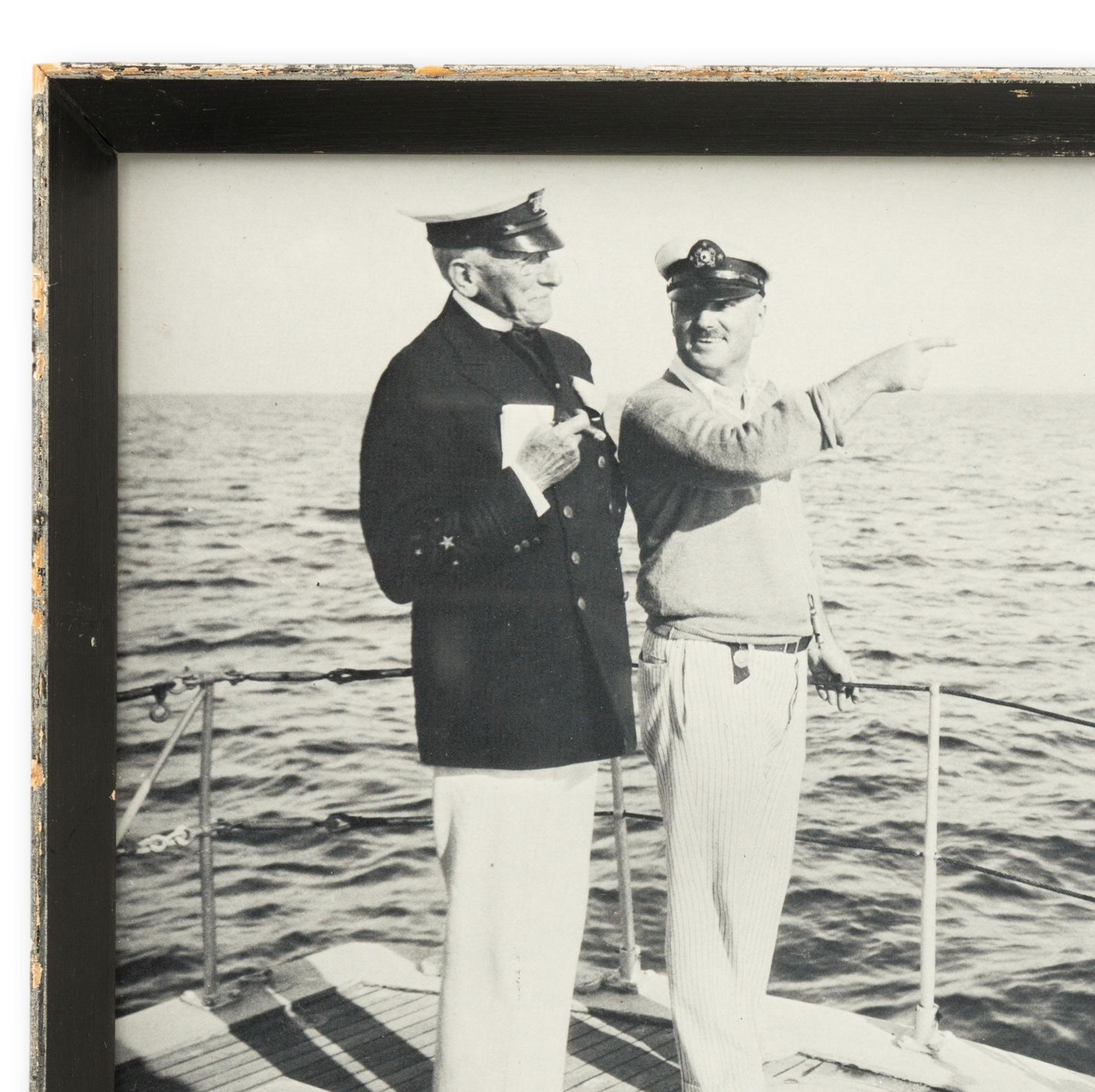 "Dapper Captains Survey the Sea"