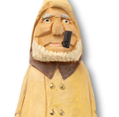 Long Coat Fisherman w Brass Nail Buttons
