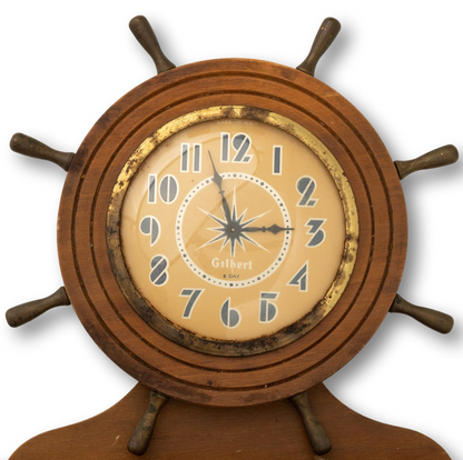 Ship's Wheel Mantel Clock
