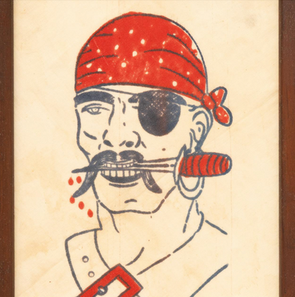 Framed Pirate Handkerchief