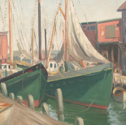 Ships Dockside Painting