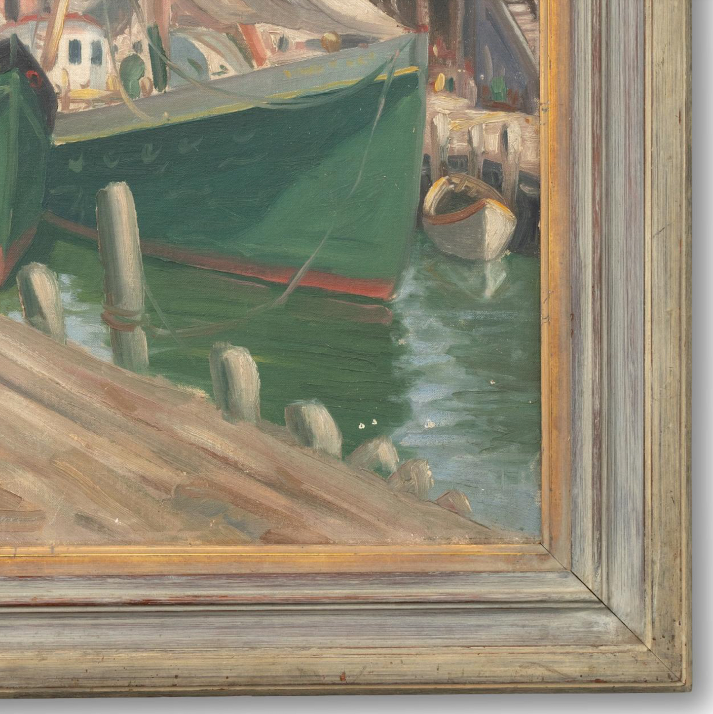 Ships Dockside Painting