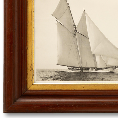Schooner Photograph in Gold-Trimmed Frame