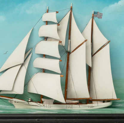 3 Masted Schooner Diorama