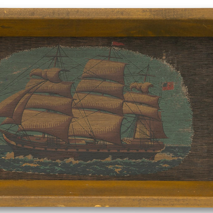 Tall Ship Wood Tray/ Wall Mount