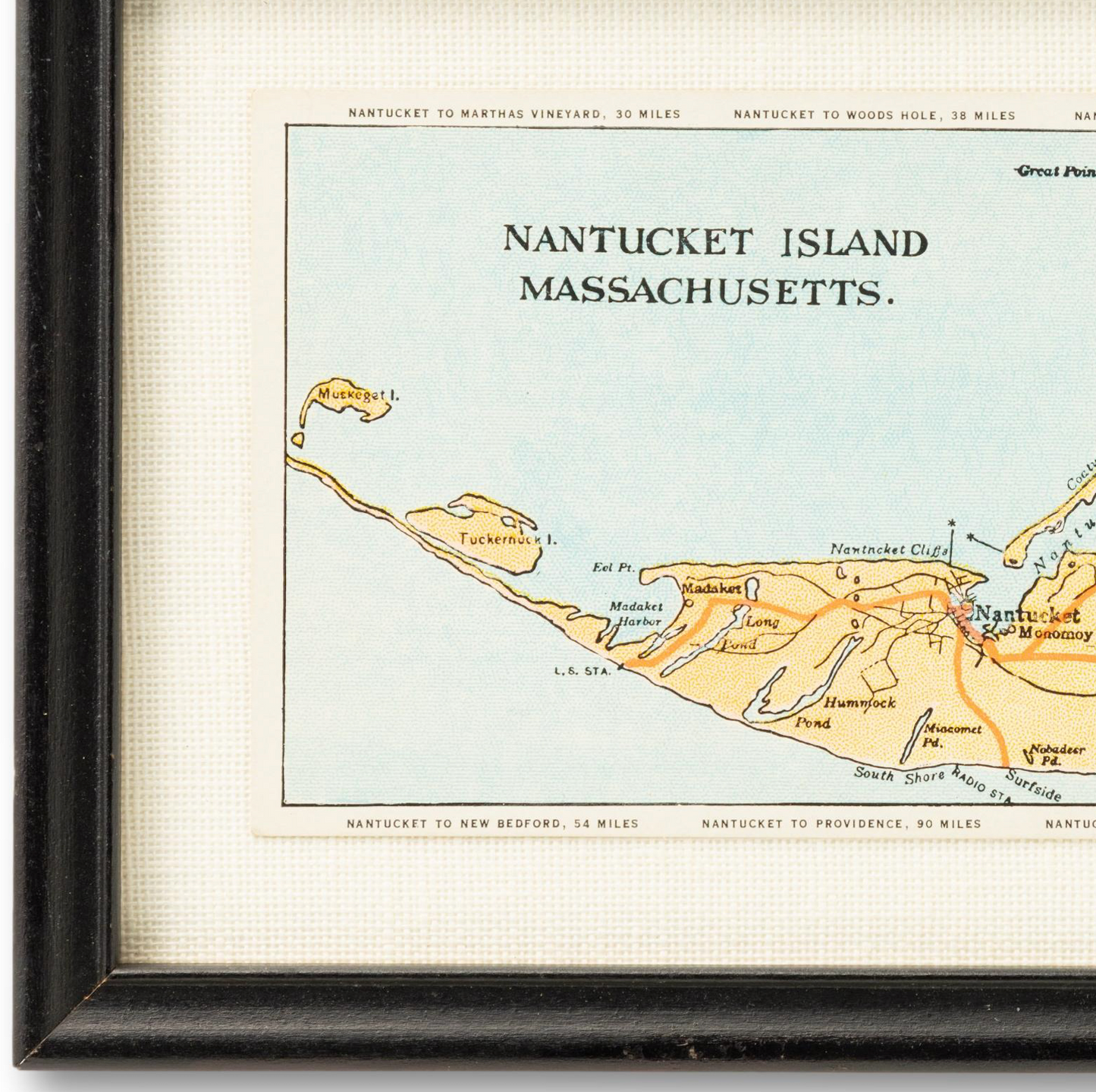 Nantucket Island Framed Postcard