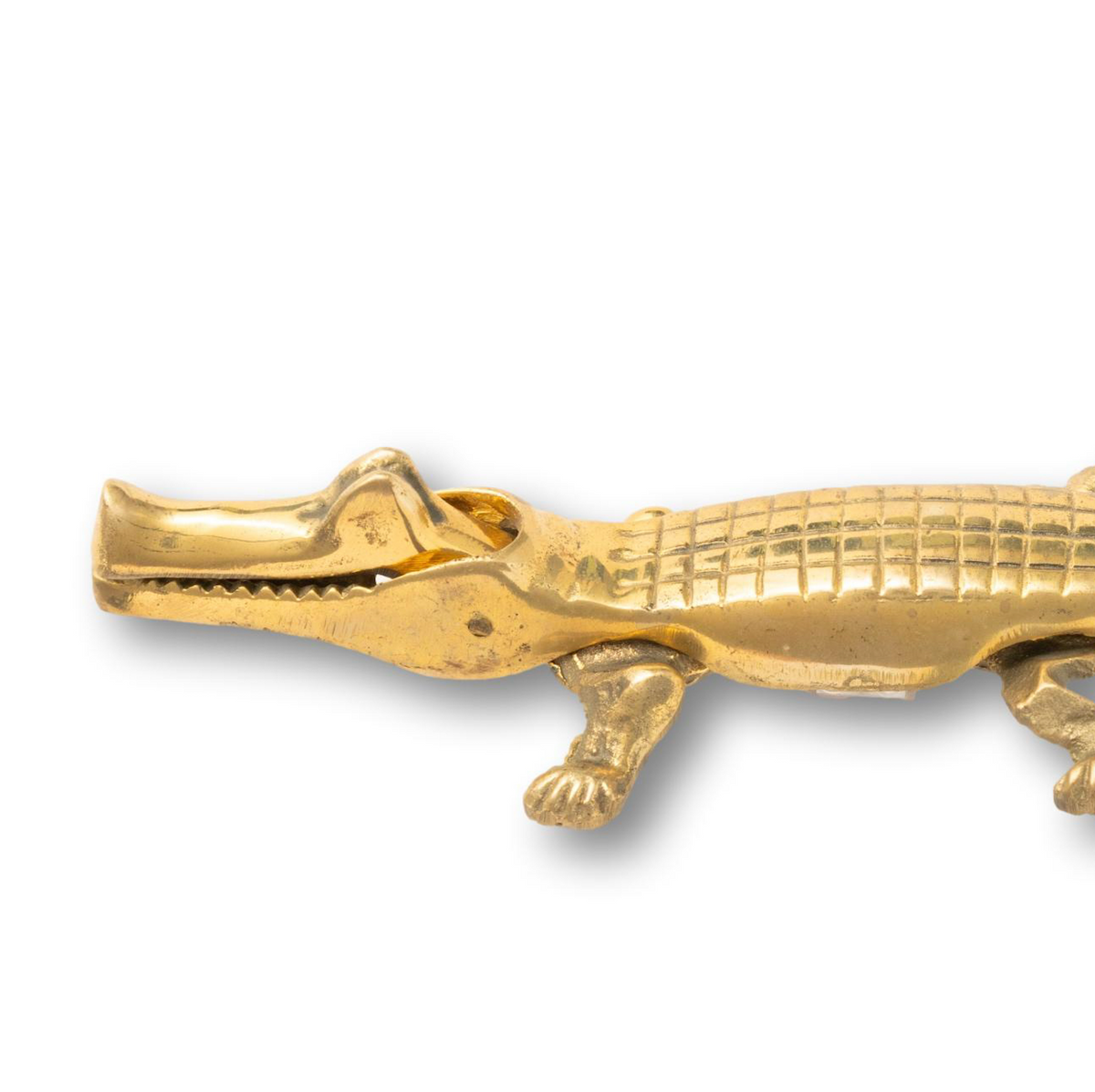 Brass Alligator Nutcracker