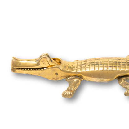 Brass Alligator Nutcracker