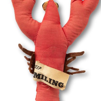 "KEEP SMILING" Lobster Stuffed Toy