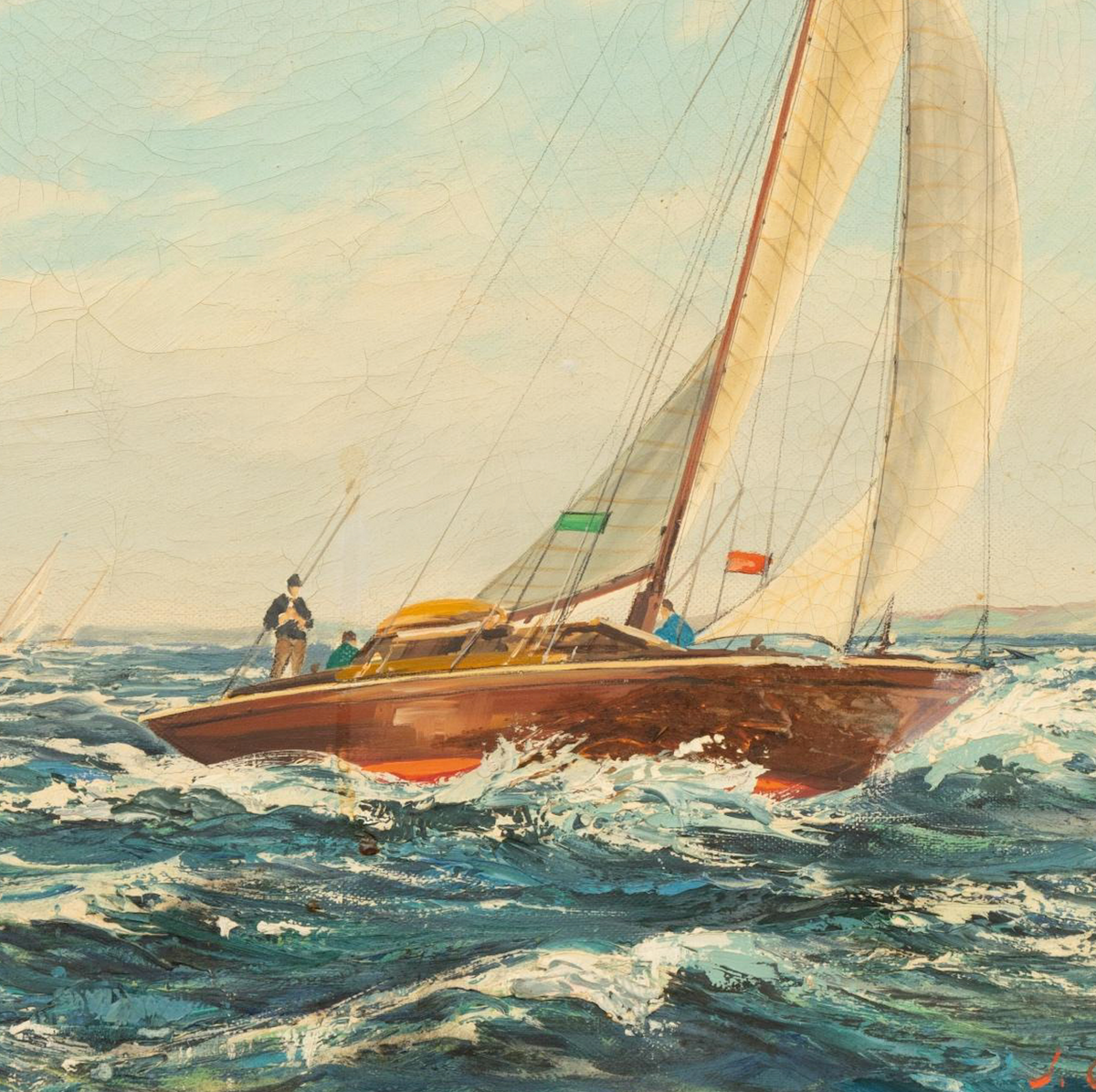 Racing Yacht Painting