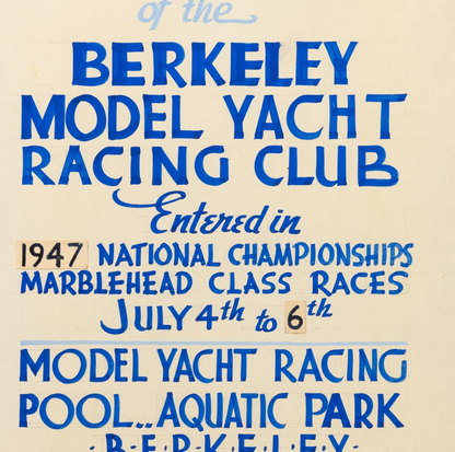 RARE Racing Yacht Poster 1947