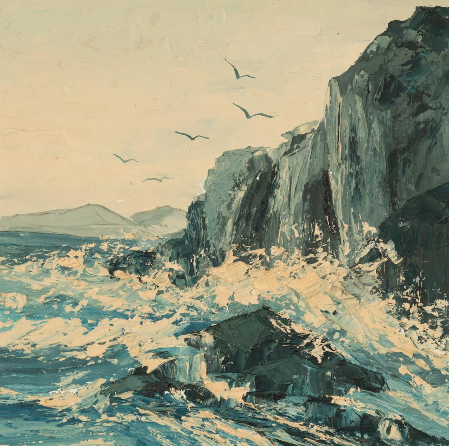 Rocky Seascape with Sea Birds