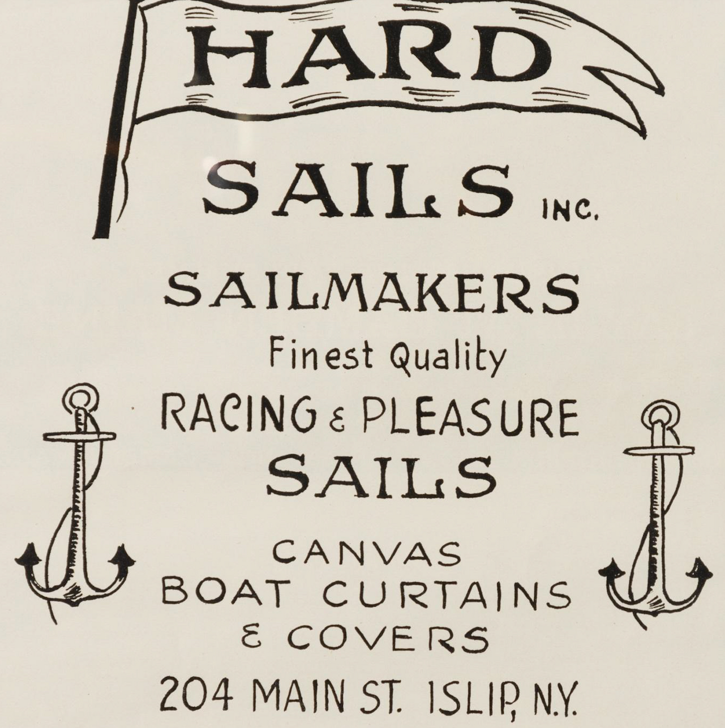 Framed Long Island Sailmaker Ad