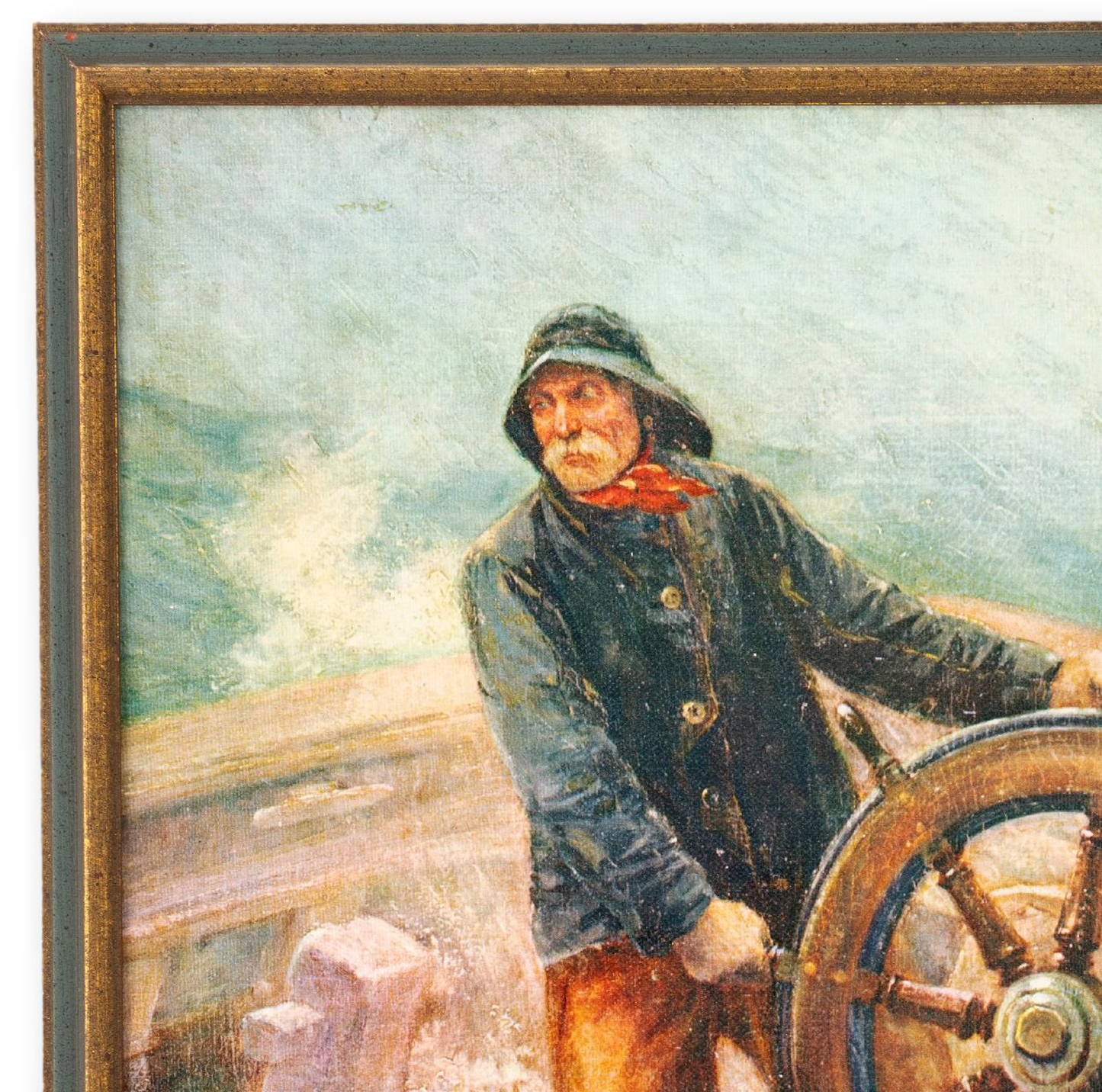 Framed "Man at the Wheel"