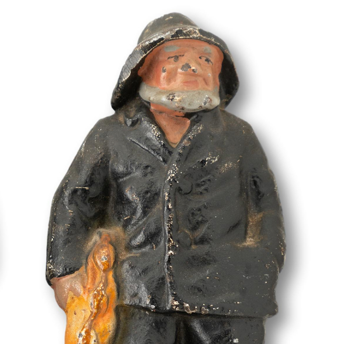 Pair of Unique Fishermen in Black Bookends