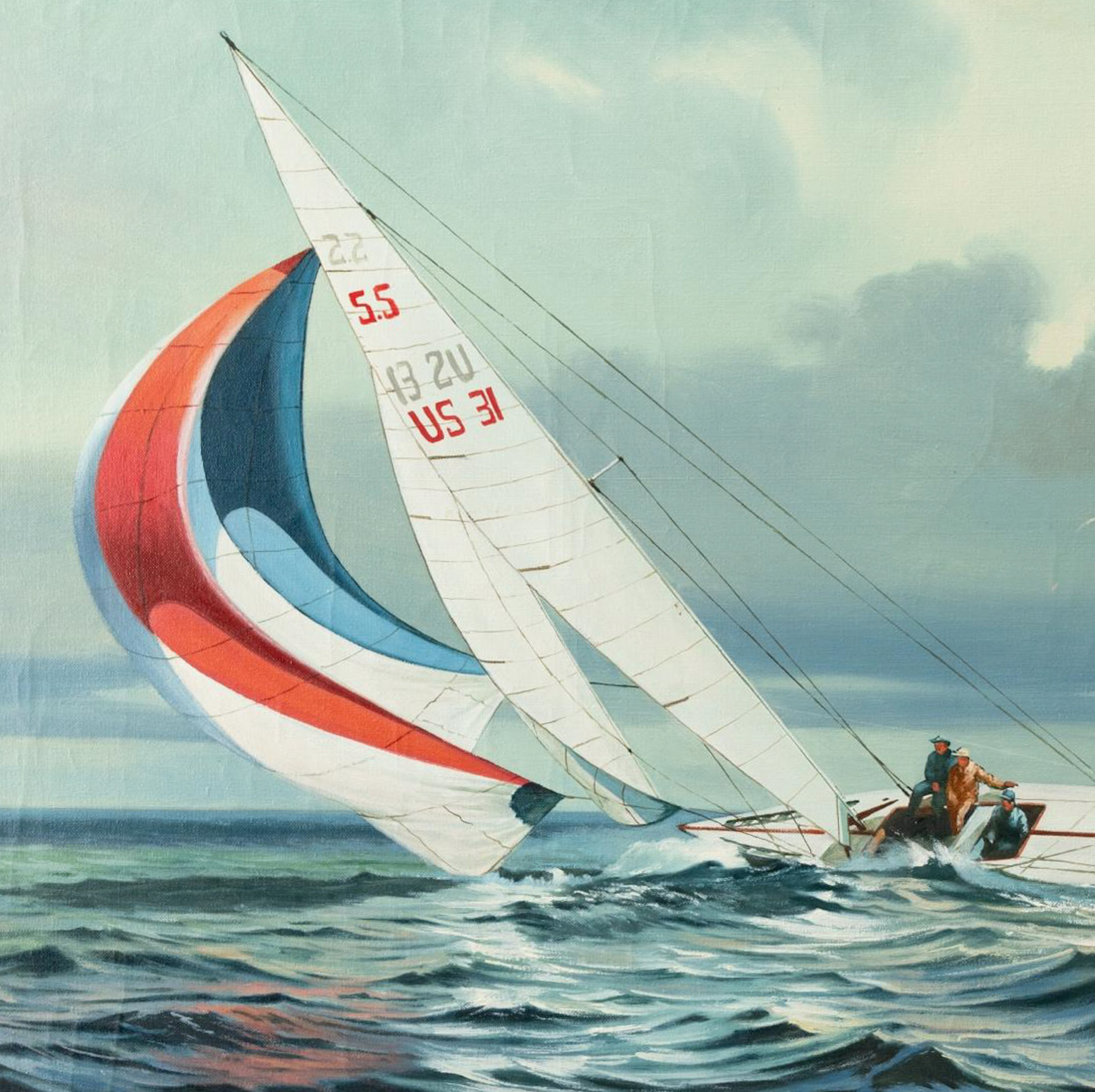 Large Spinnaker Oil Painting