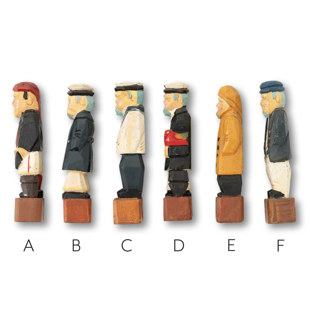 Carved Nautical Guys (Each)