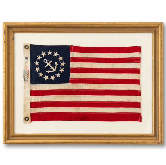 Yacht Ensign in Gold Frame