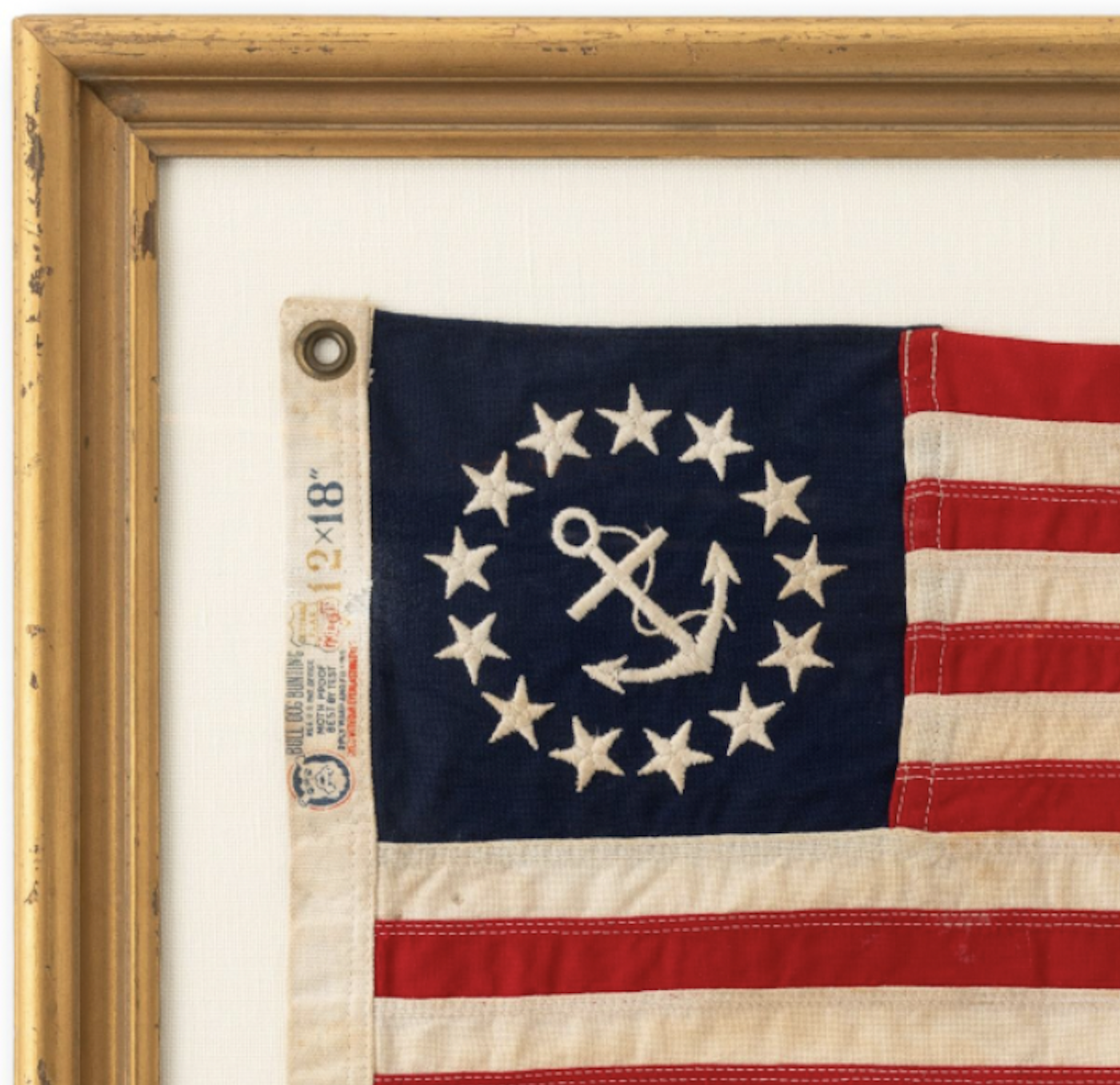 Yacht Ensign in Gold Frame