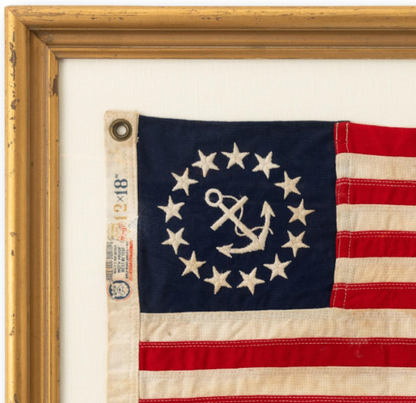 Yacht Ensign in Gold Frame