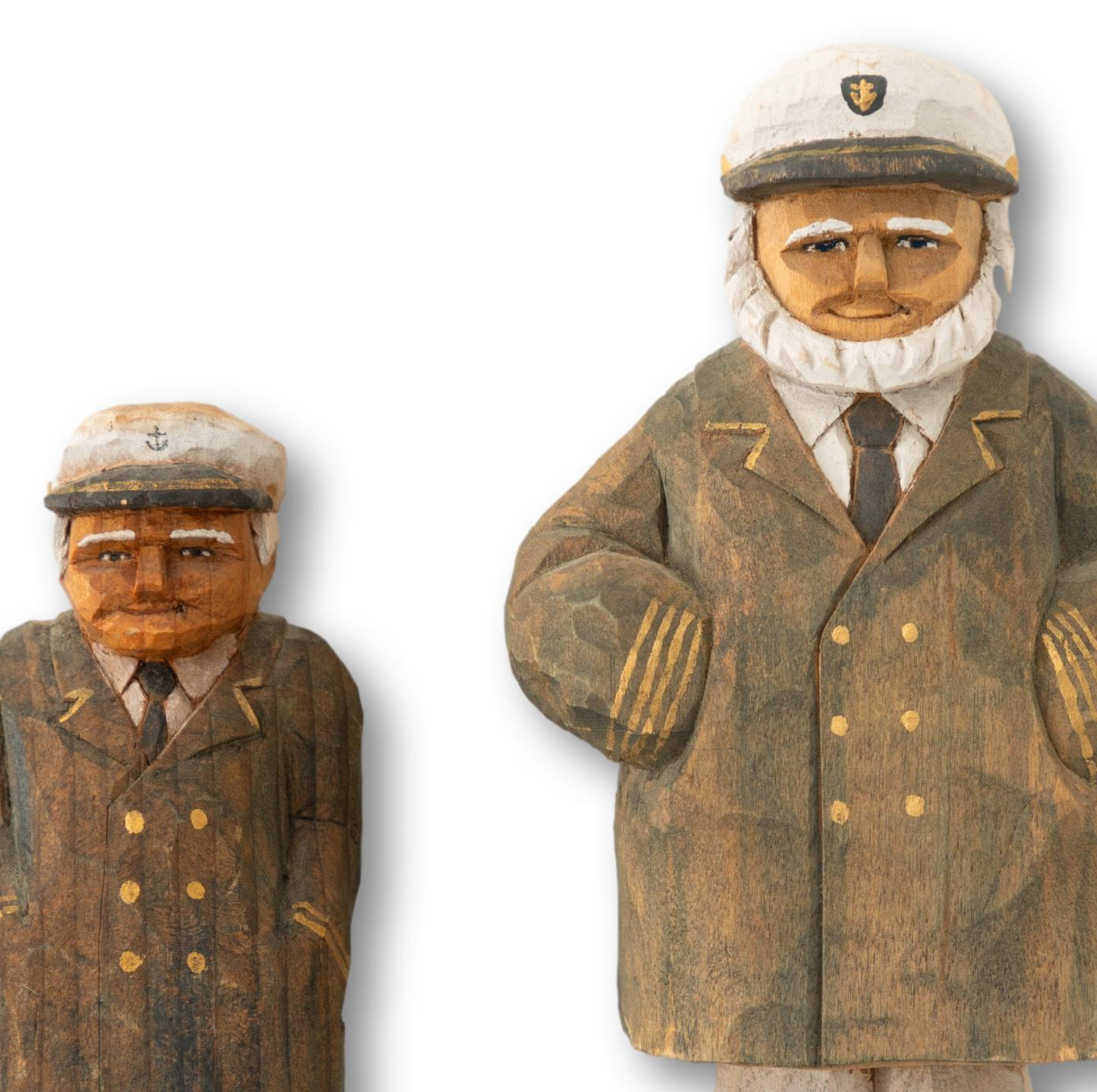 Pair of Carved Captains