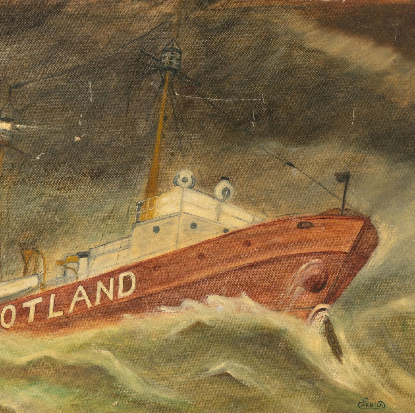 Scotland Lightship Painting