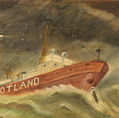 Scotland Lightship Painting