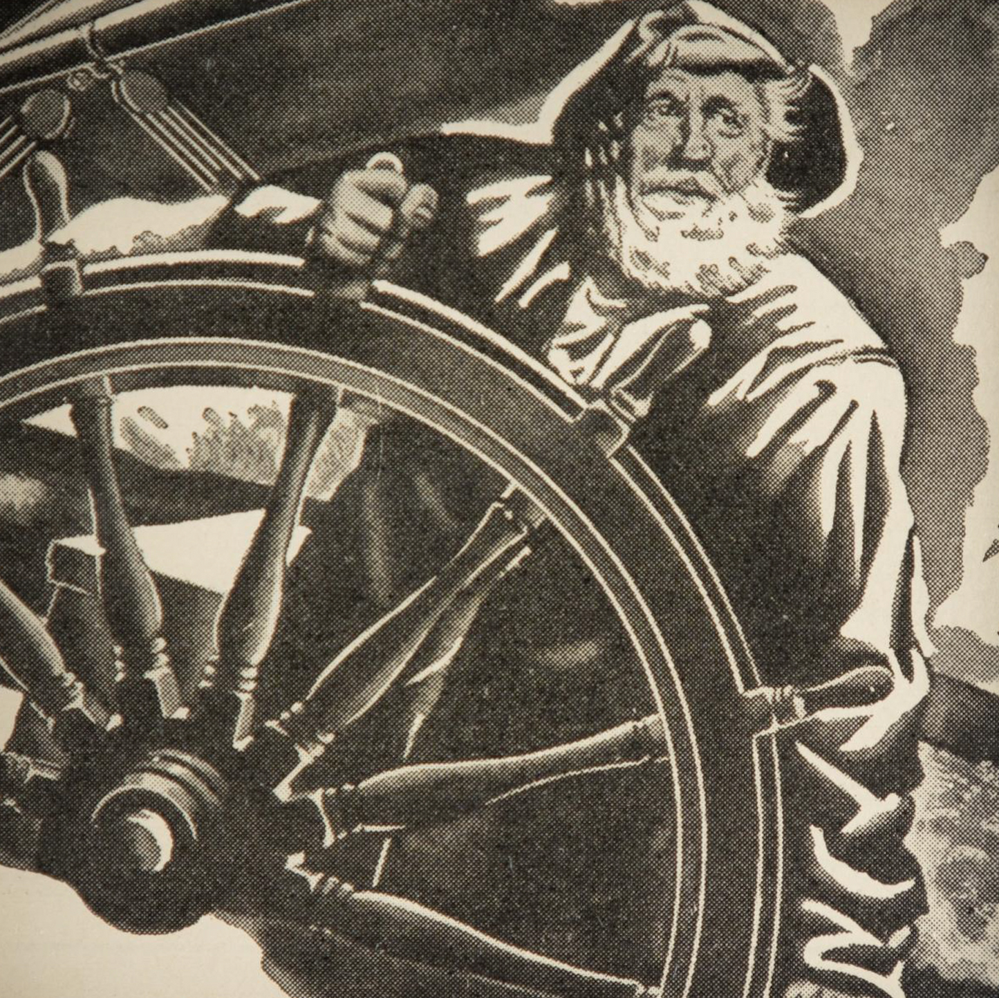 Framed Man at the Wheel Print