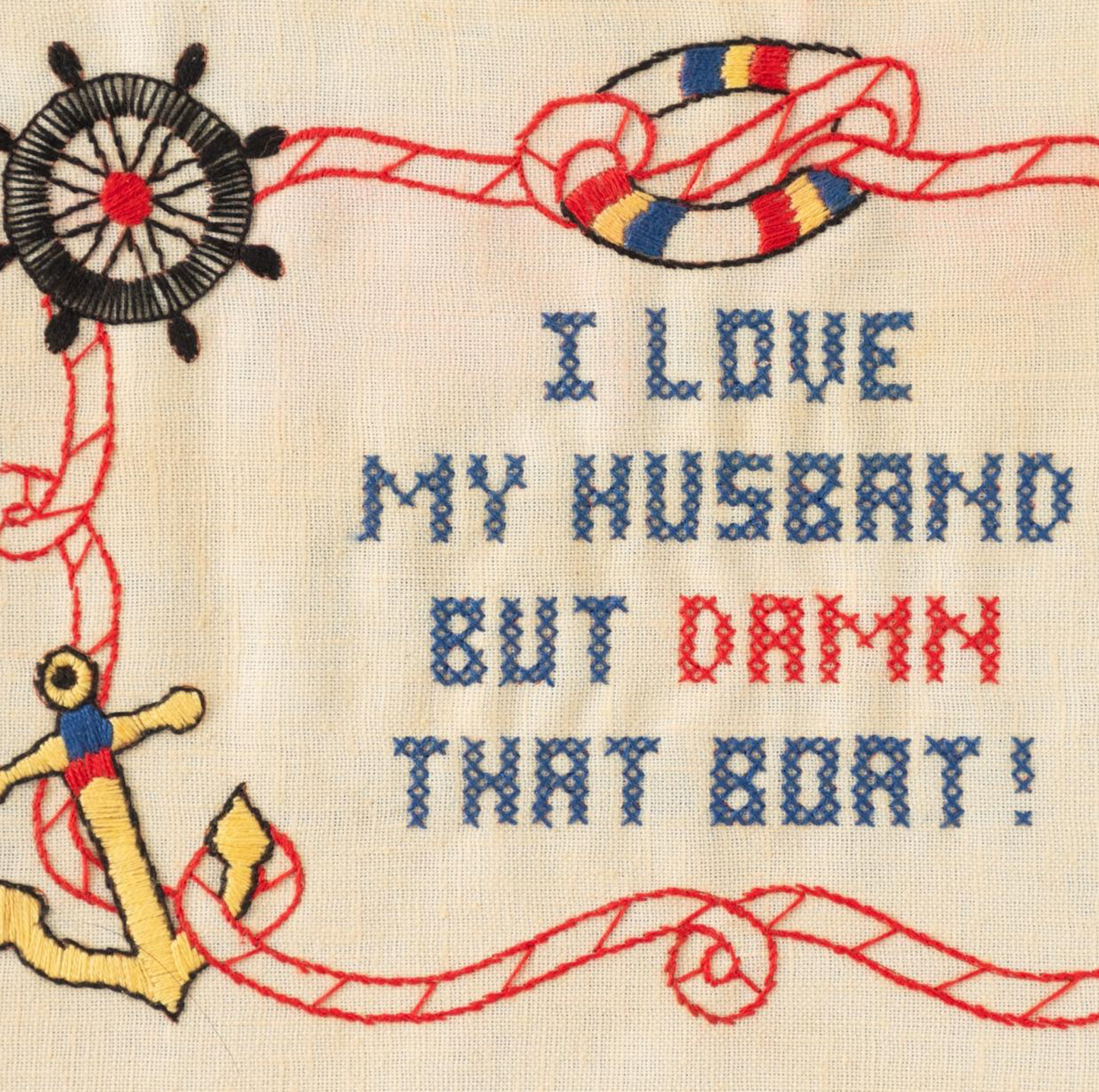 "Damn That Boat" Needlework