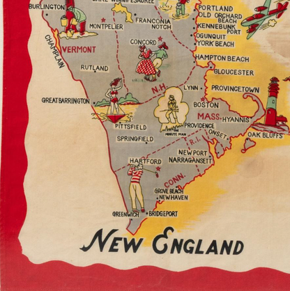 Framed New England Tea Towel