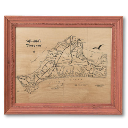 Framed Map of Martha's Vineyard