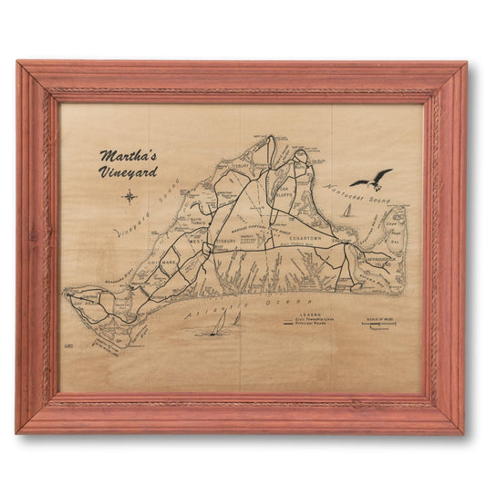 Framed Map of Martha's Vineyard