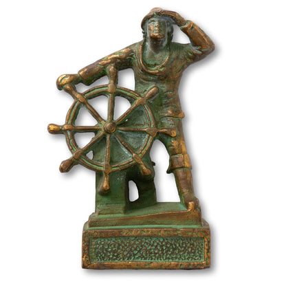 Small Gloucester Fisherman at the Wheel