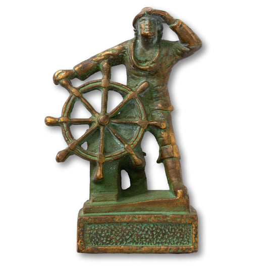 Small Gloucester Fisherman at the Wheel