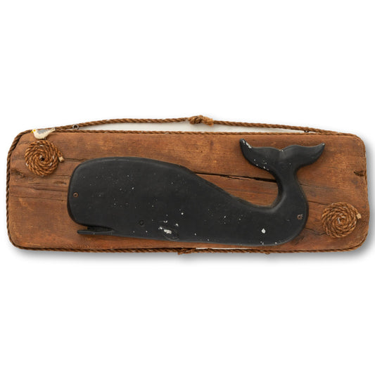 Metal Whale Mount on Timber