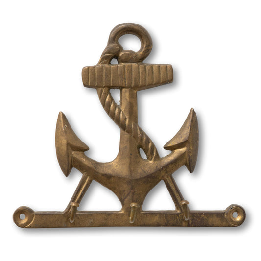 Brass Anchor & Rope Wall Hook