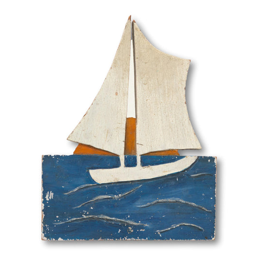 Wood Sailboat Door Stop