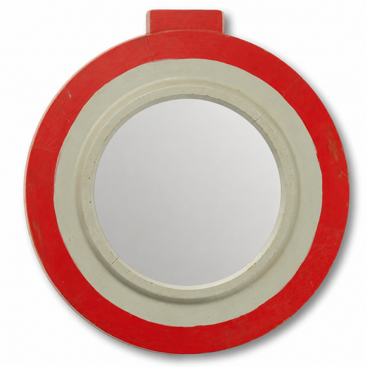 Porthole Inspired Folk Mirror