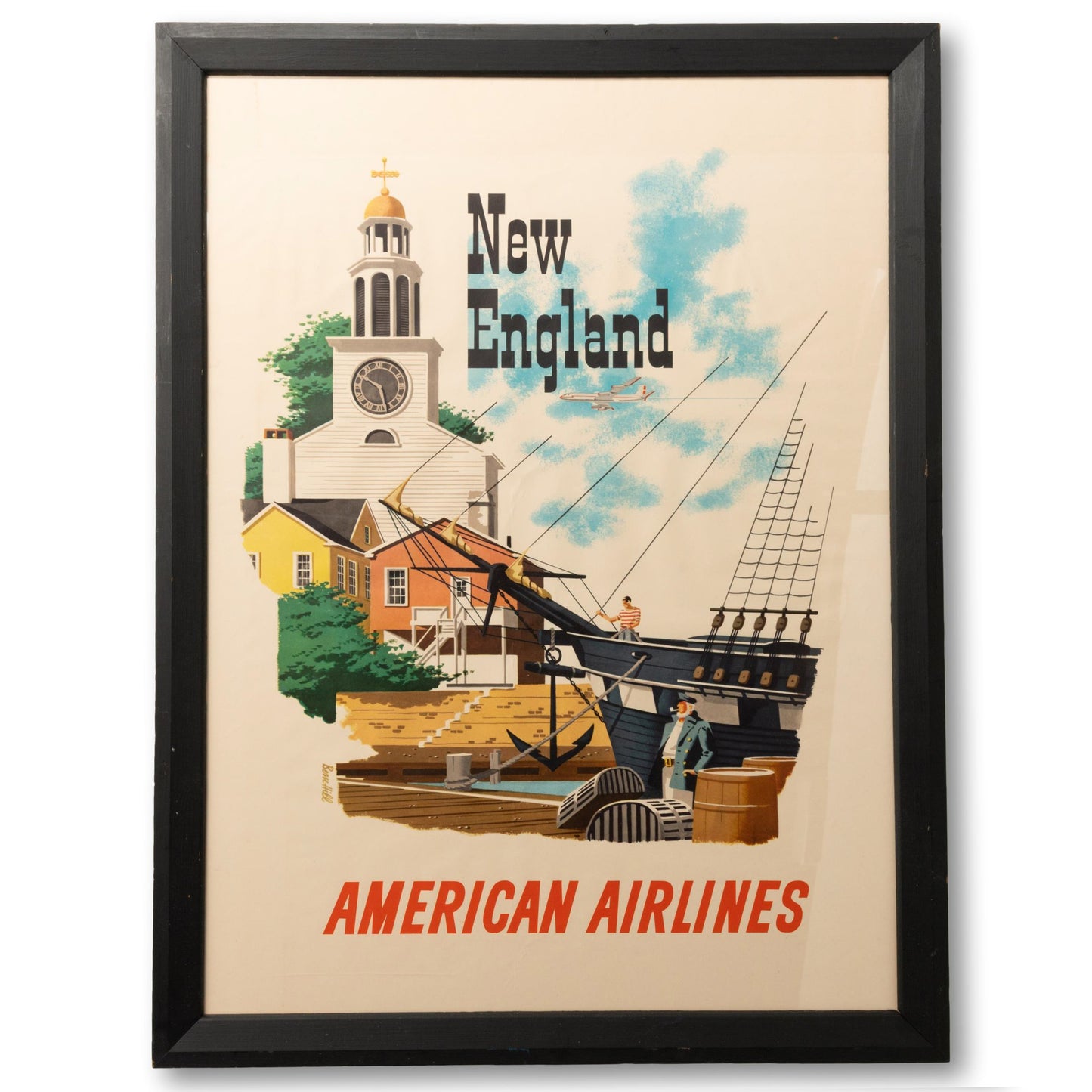 Original Oversized New England Travel Poster
