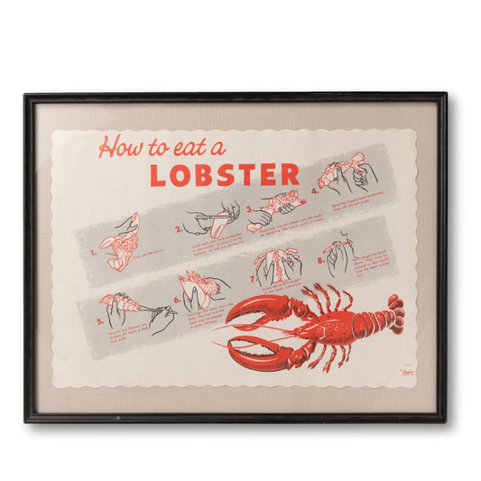 "How to Eat a Lobster" Custom Framed Placemat