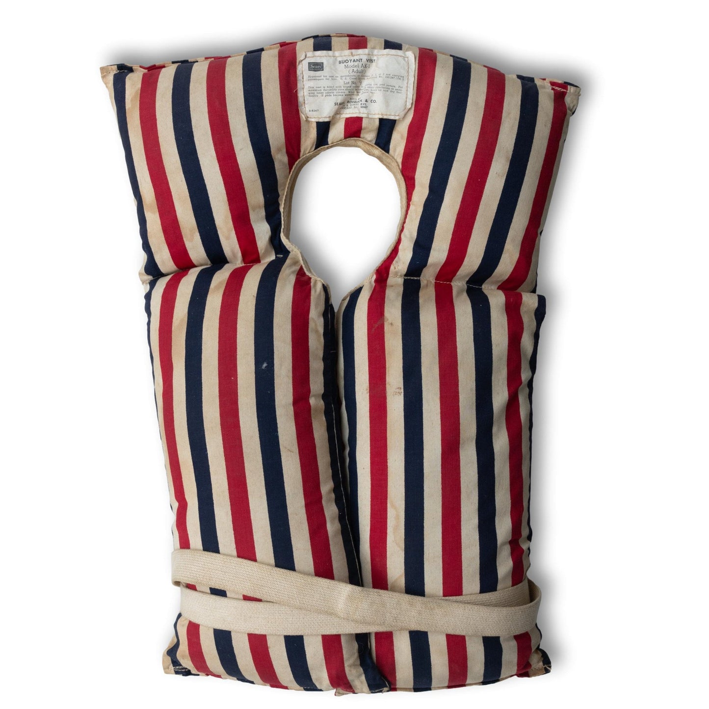 Red, White, Blue Striped Lifejacket