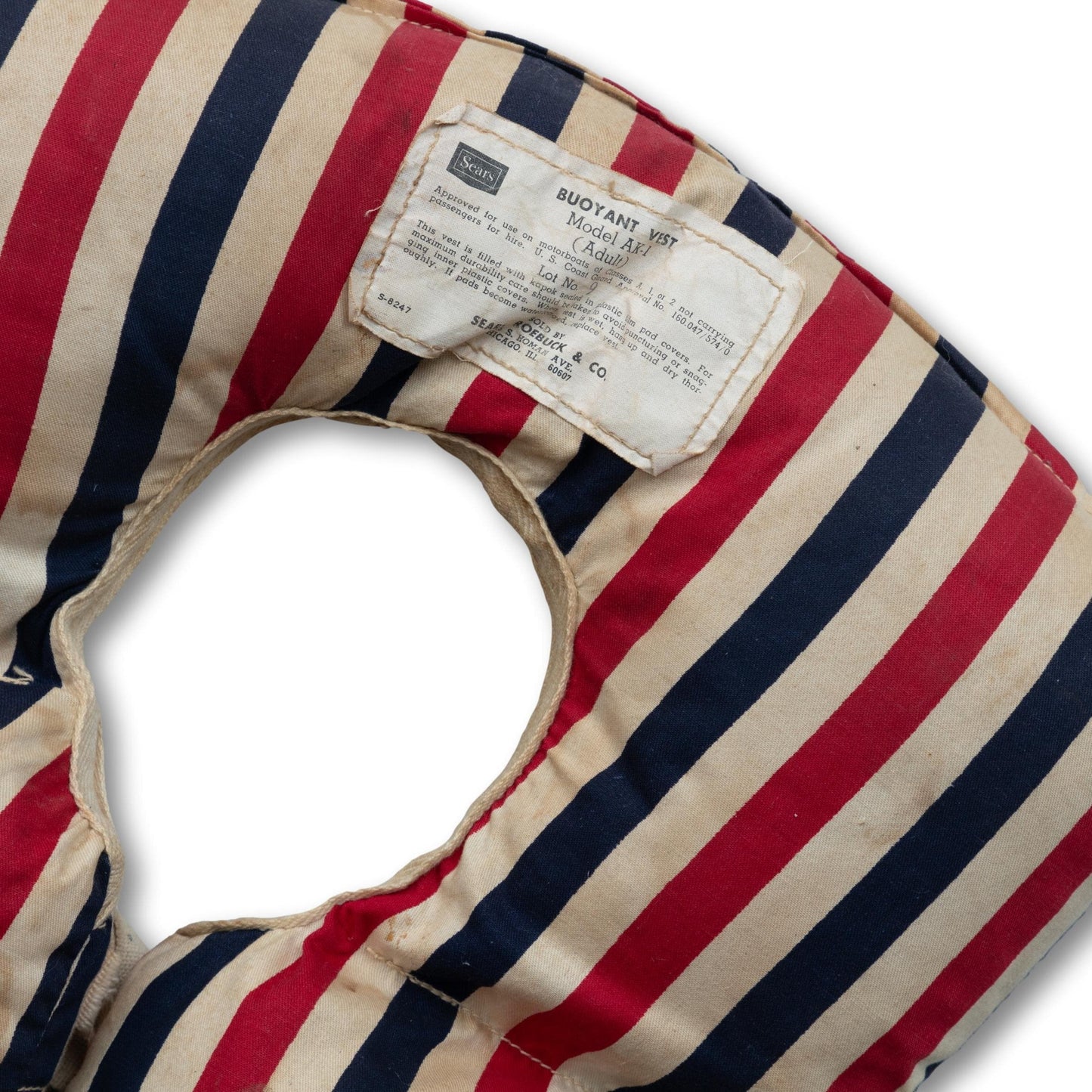 Red, White, Blue Striped Lifejacket