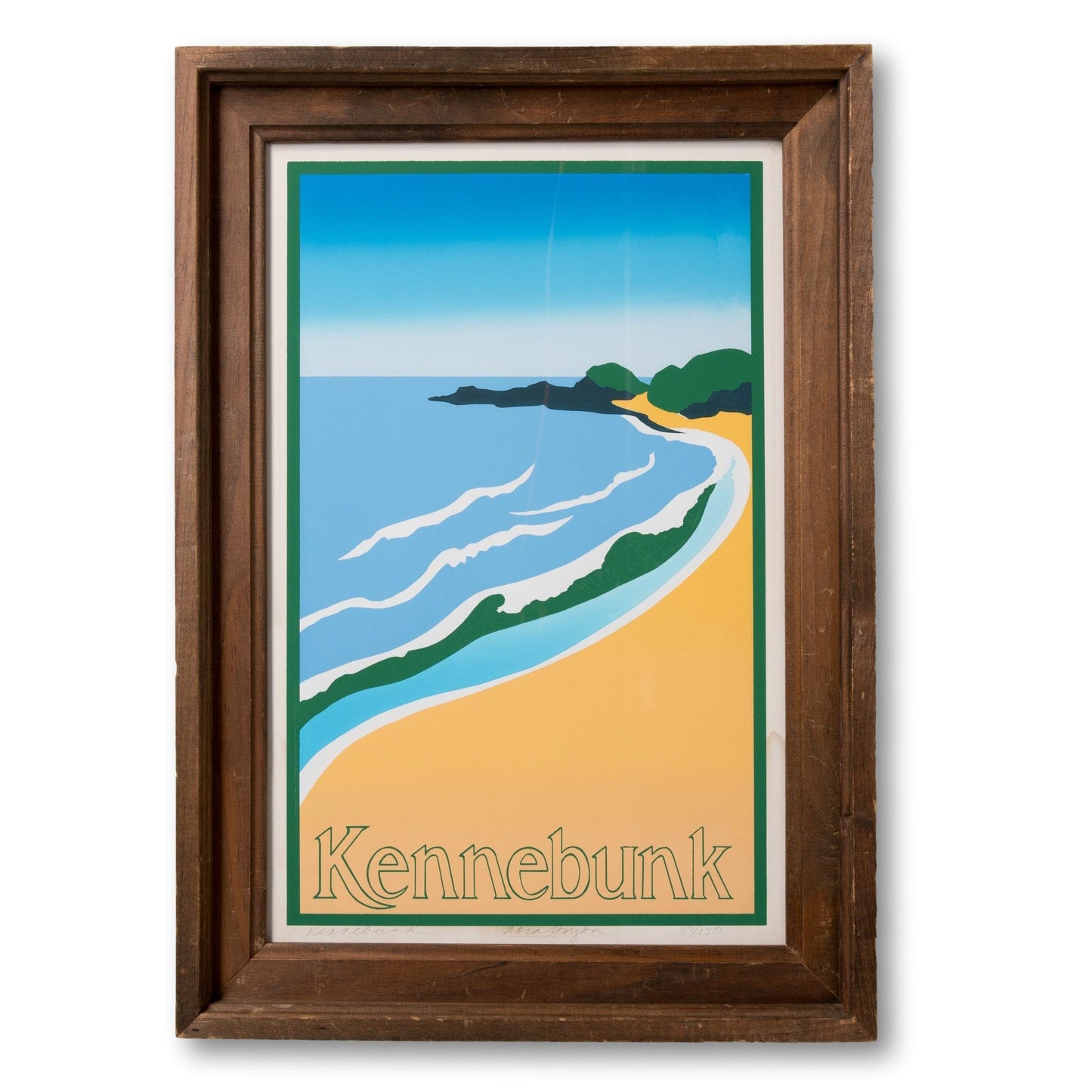 Original Kennebunk Print in Vintage Frame